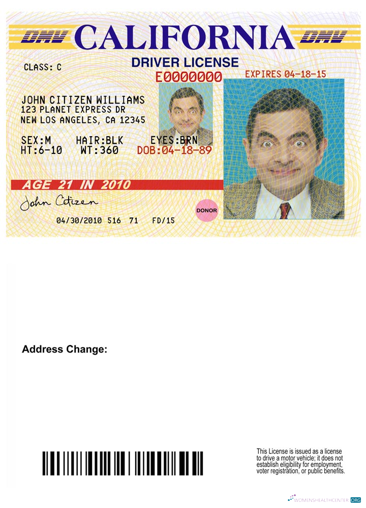 download USA California driving license version 3